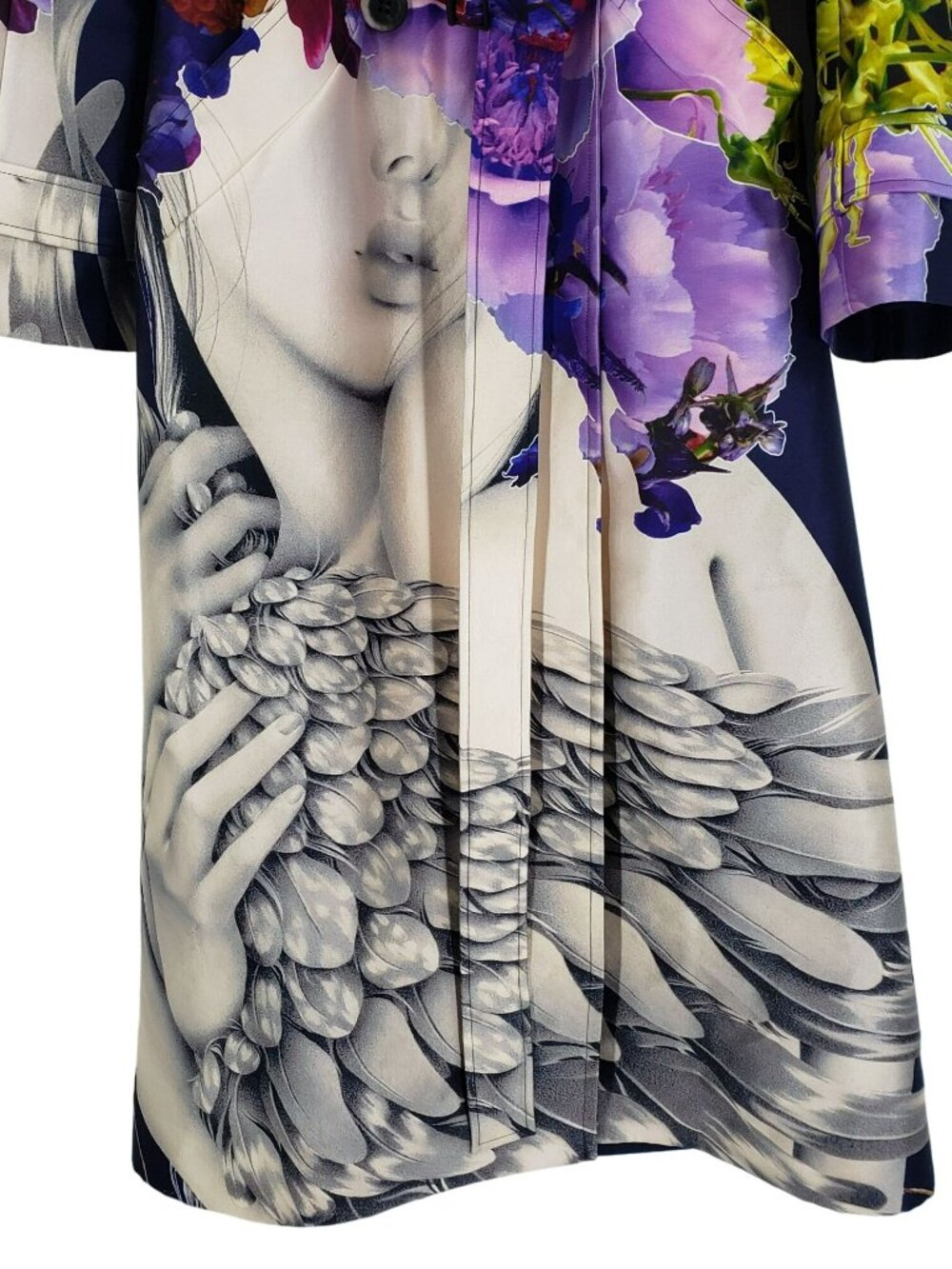Jason Wu $4995 Rainbow Silk Trench Coat Maximalist Art to Wear Spring Unique - Picture 14 of 16